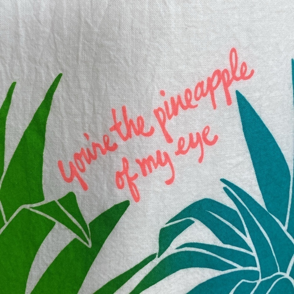 Vintage Hawaiian 80's Skirt Pineapple Print Cotton Pockets - Picture 5 of 13